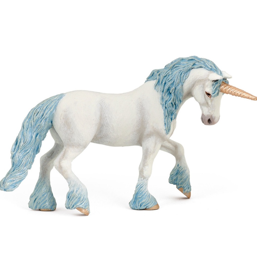 PAPO magic unicorn White and Blue Figurine toy